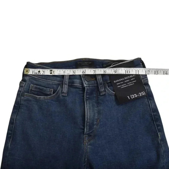 NWT Banana Republic High-Rise Skinny Jeans Womens Size 1 (23-25) Blue Denim - Picture 10 of 12